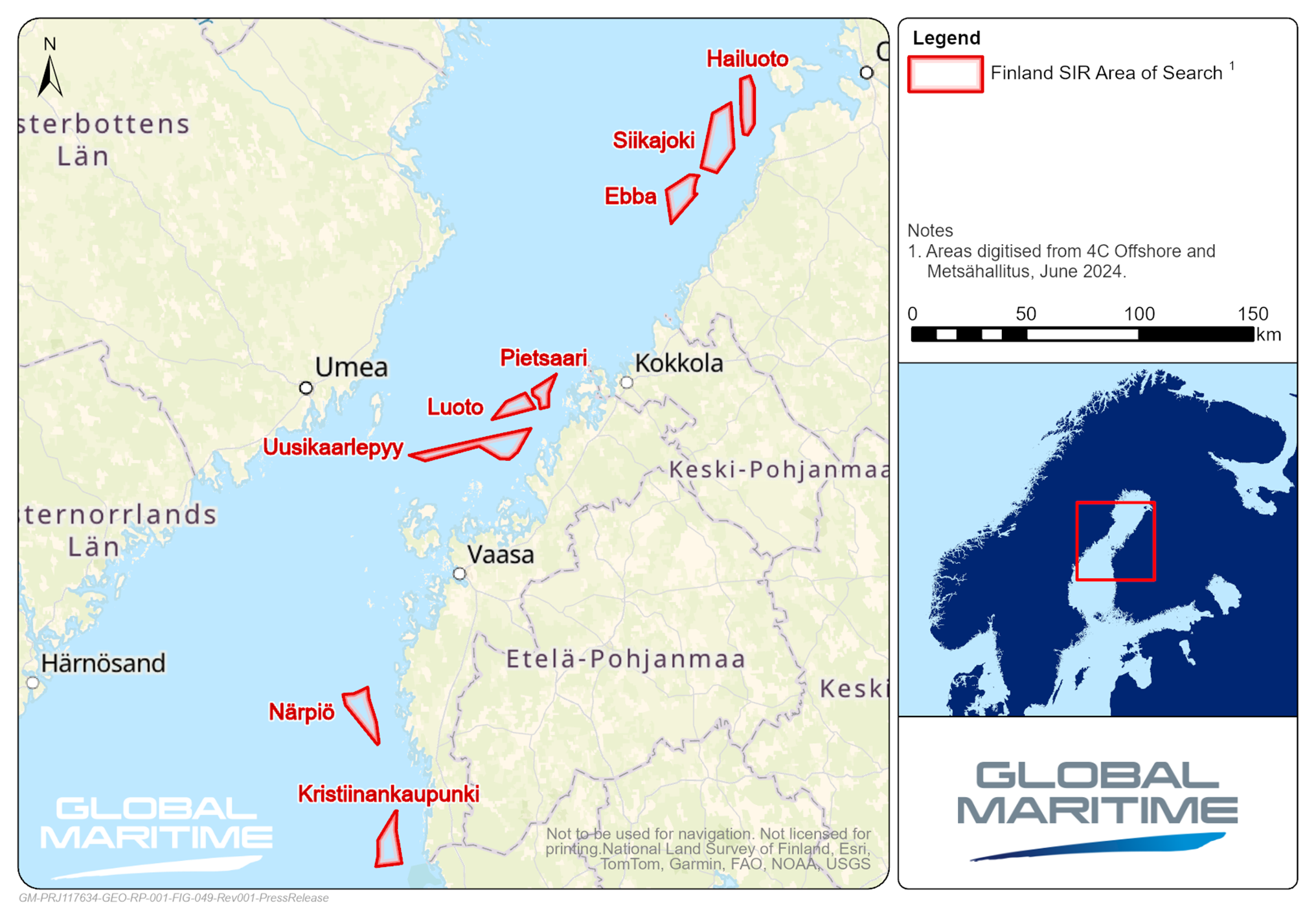 Global Maritime Gulf of Bothia SIR – Study Area